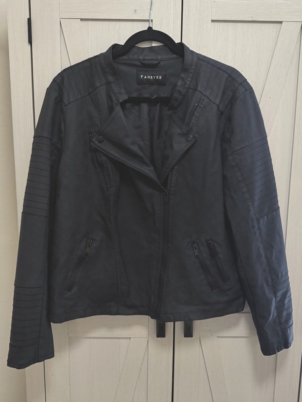 Women's Black Moto Jacket with Black Hardware